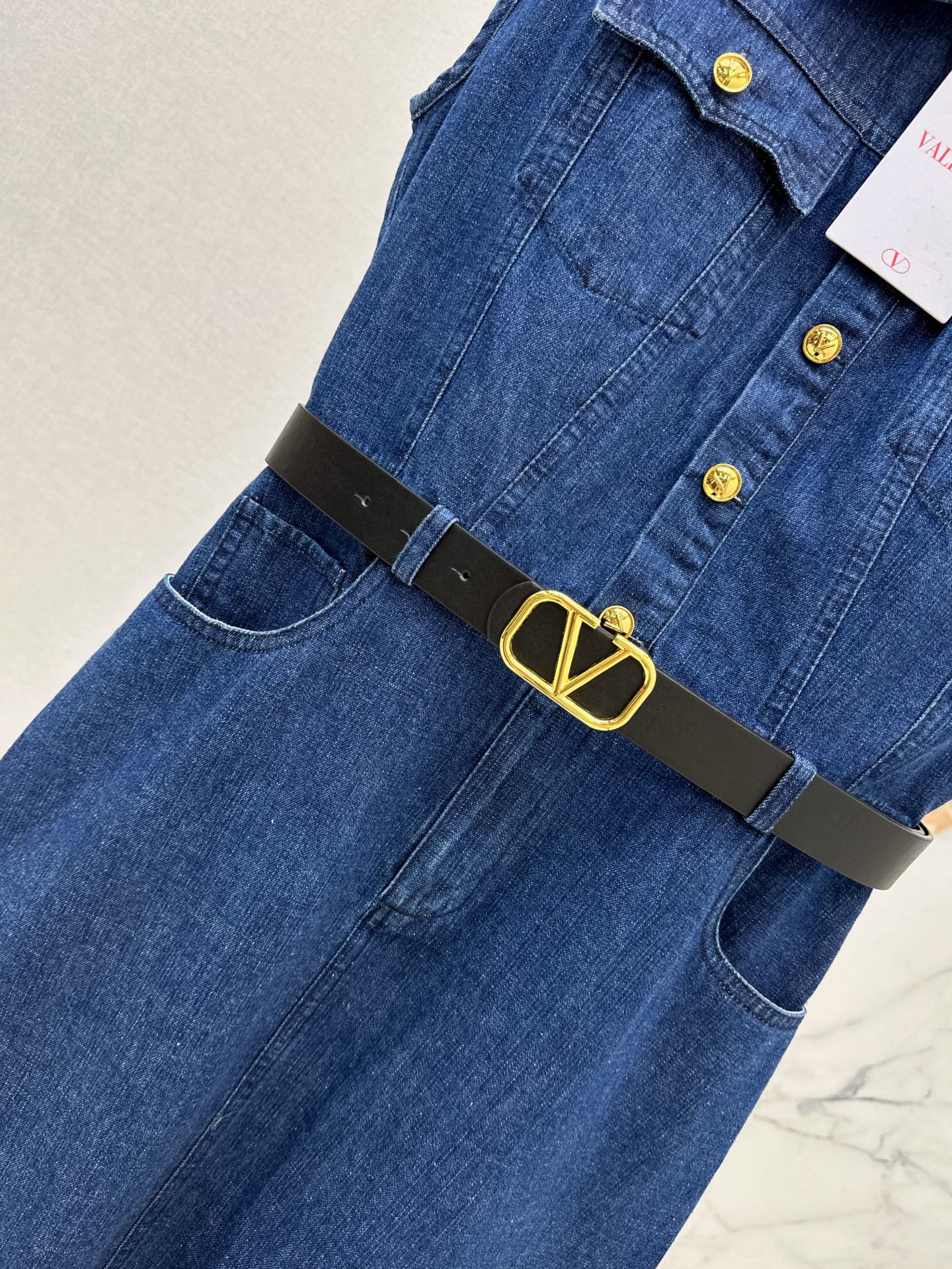 Valenti 25ss denim shirt dress