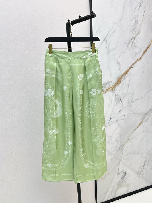 H 25ss silk wide-leg pants