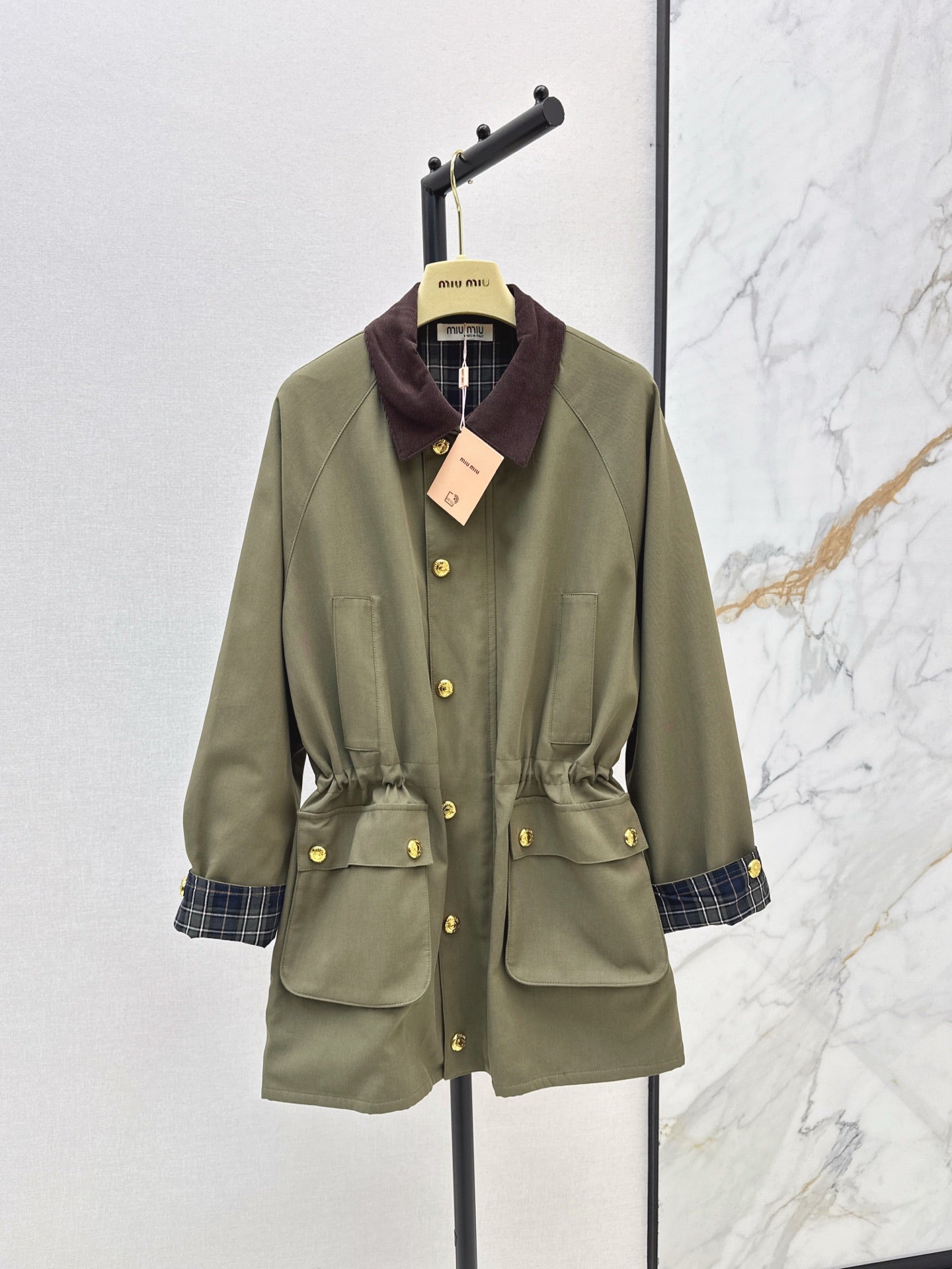 Miu 25ss cargo trench coat
