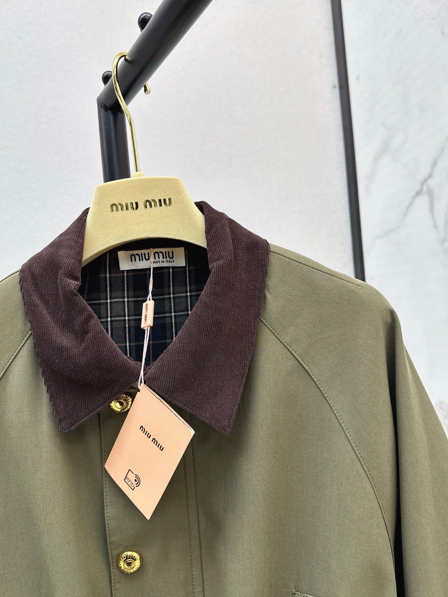 Miu 25ss cargo trench coat