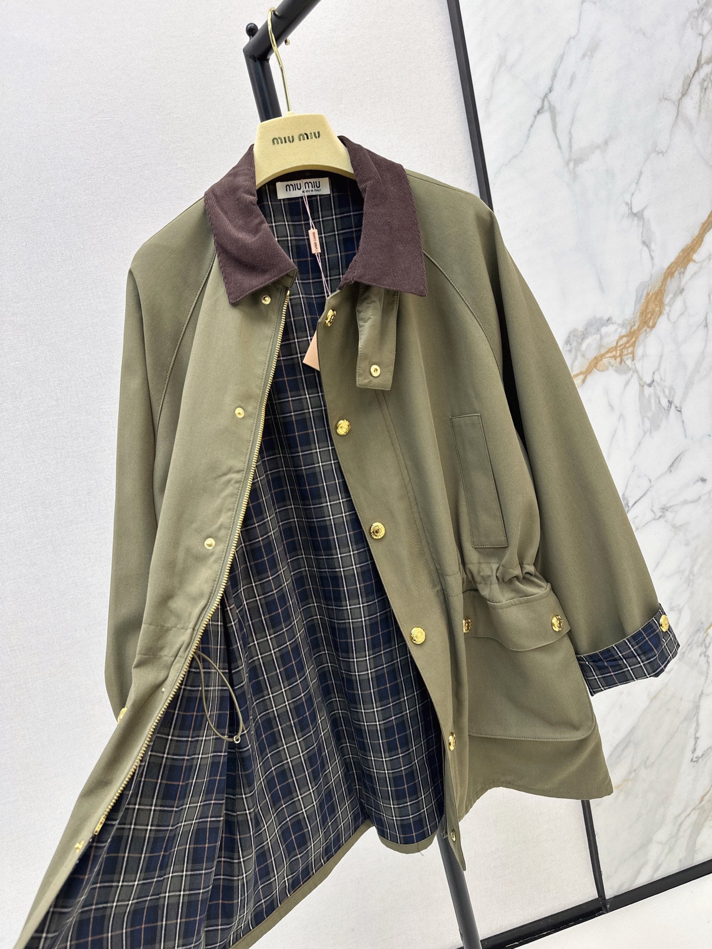 Miu 25ss cargo trench coat