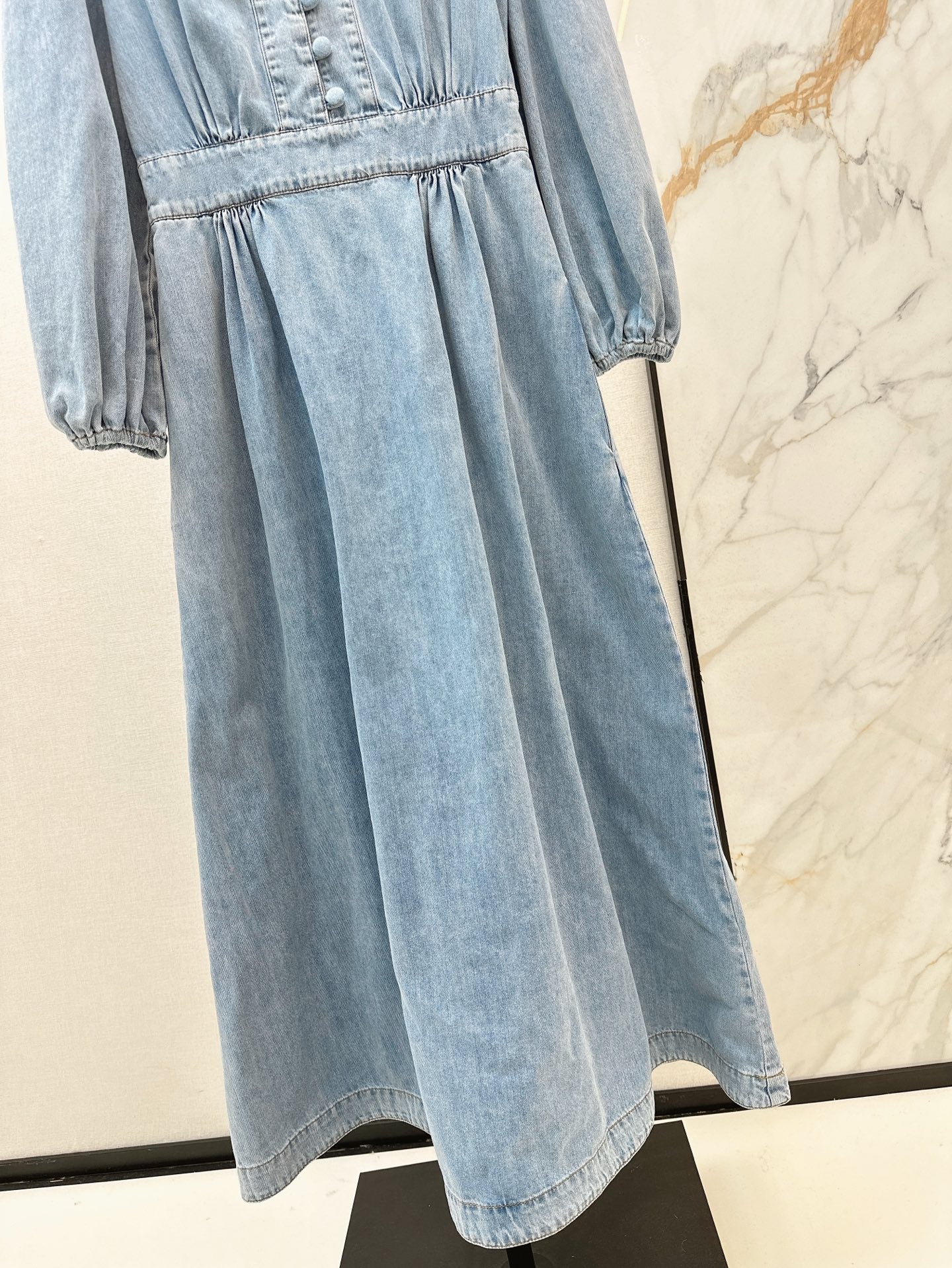 Zimm 25ss V neck denim dress