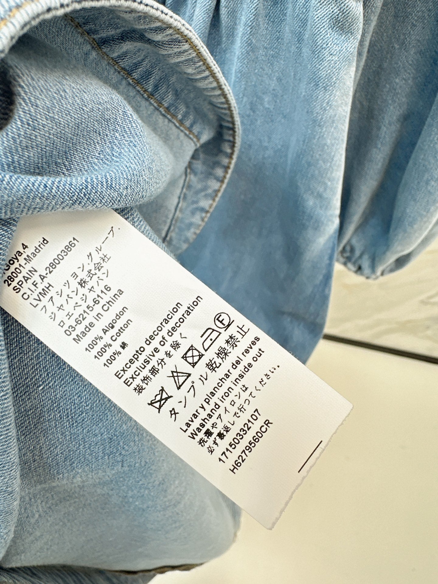 Zimm 25ss V neck denim dress