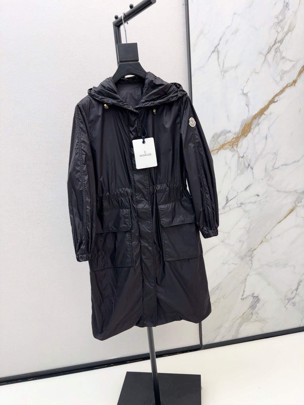 Moncl 25ss hooded long coat parkas