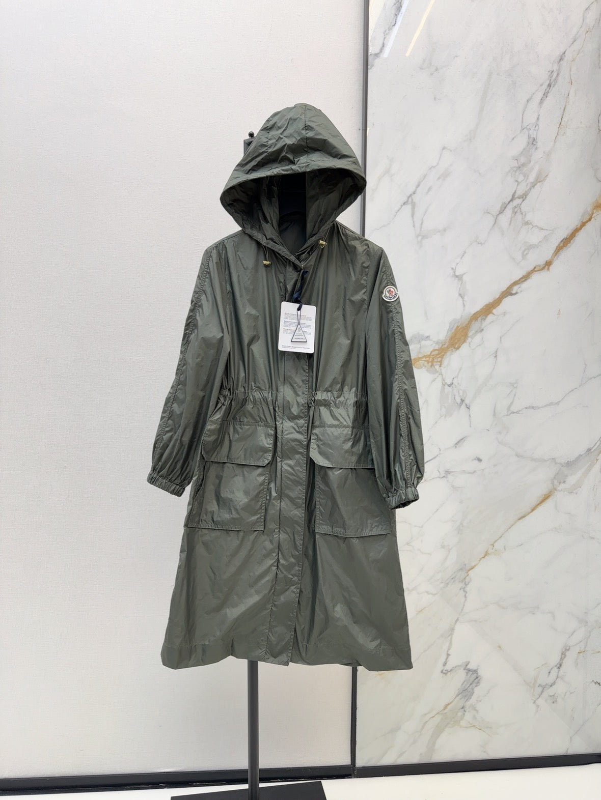 Moncl 25ss hooded long coat parkas