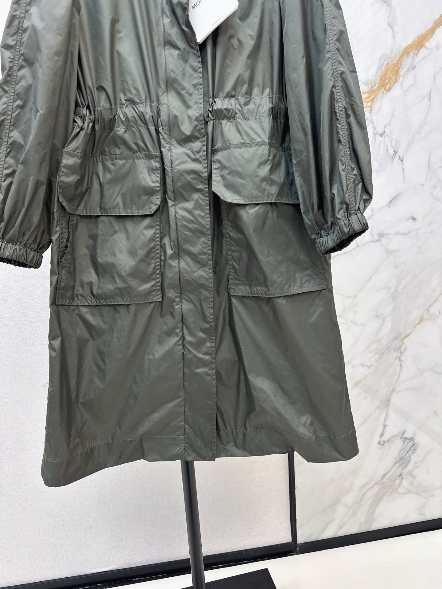Moncl 25ss hooded long coat parkas