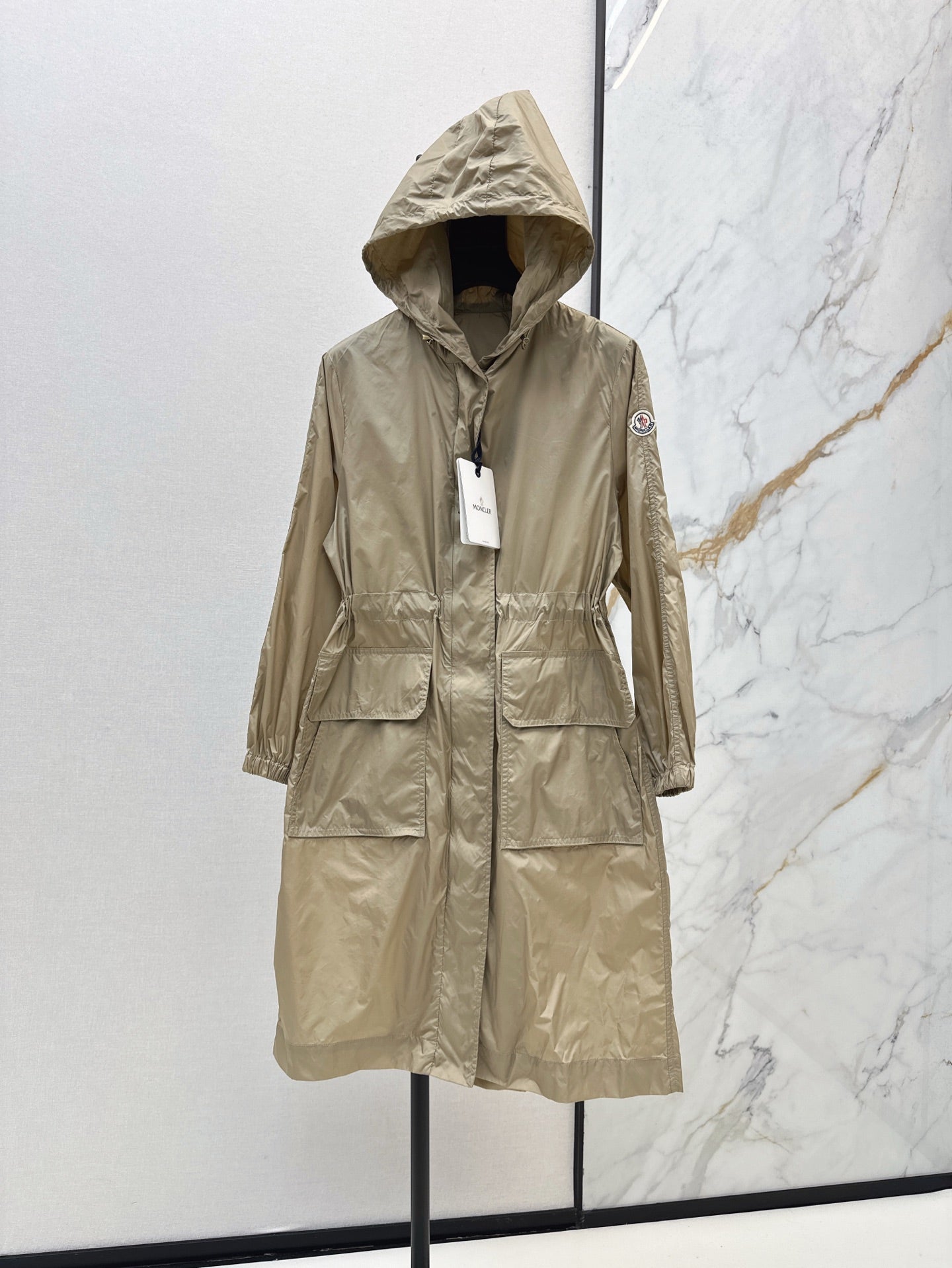 Moncl 25ss hooded long coat parkas