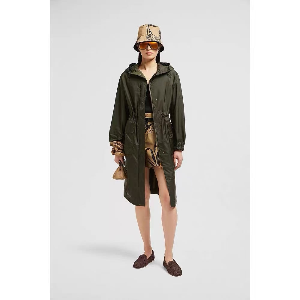 Moncl 25ss hooded long coat parkas
