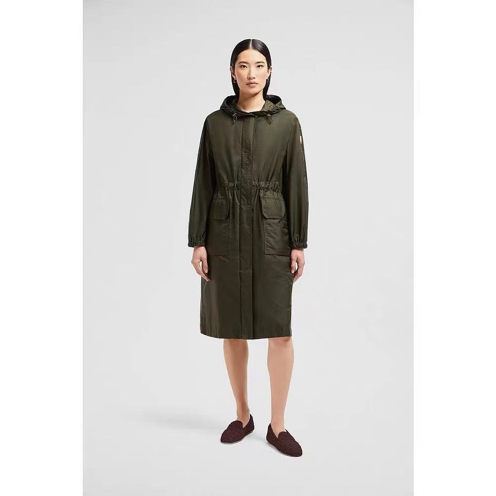 Moncl 25ss hooded long coat parkas