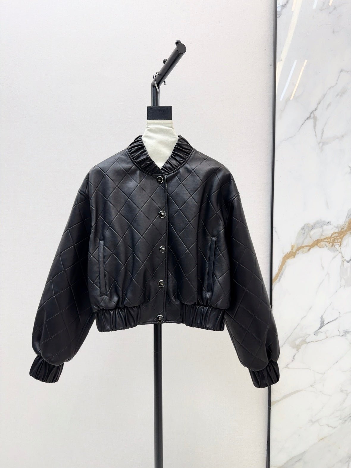 chan 25ss genuine leather jacket