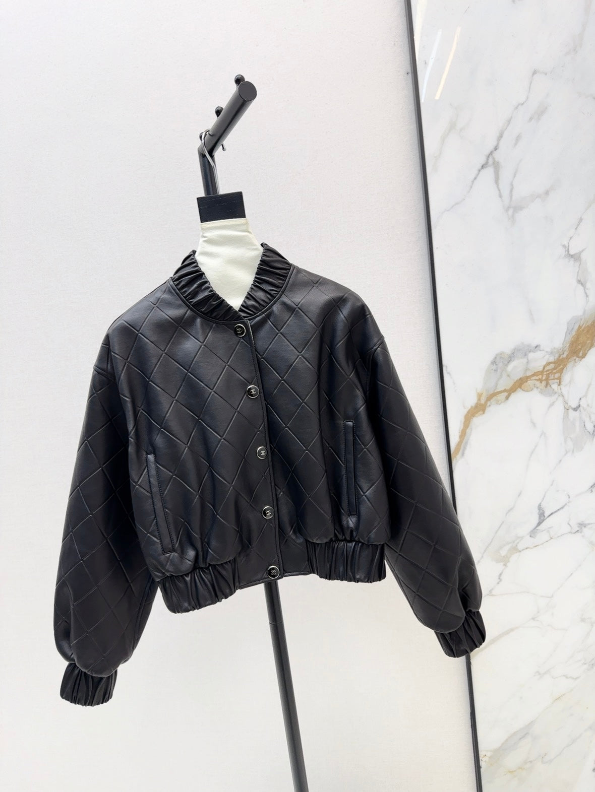chan 25ss genuine leather jacket