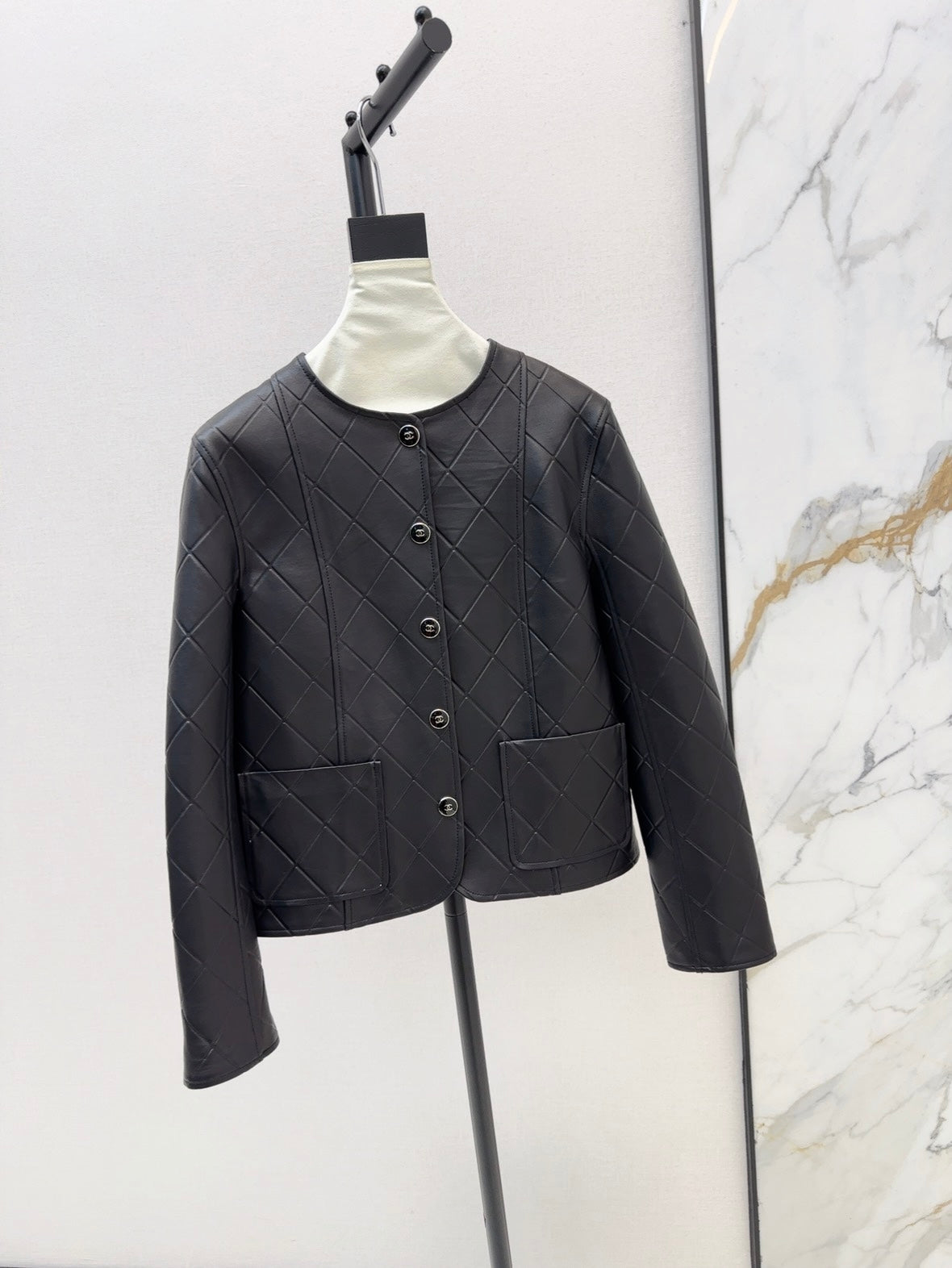 Chan 25ss genuine leather jacket