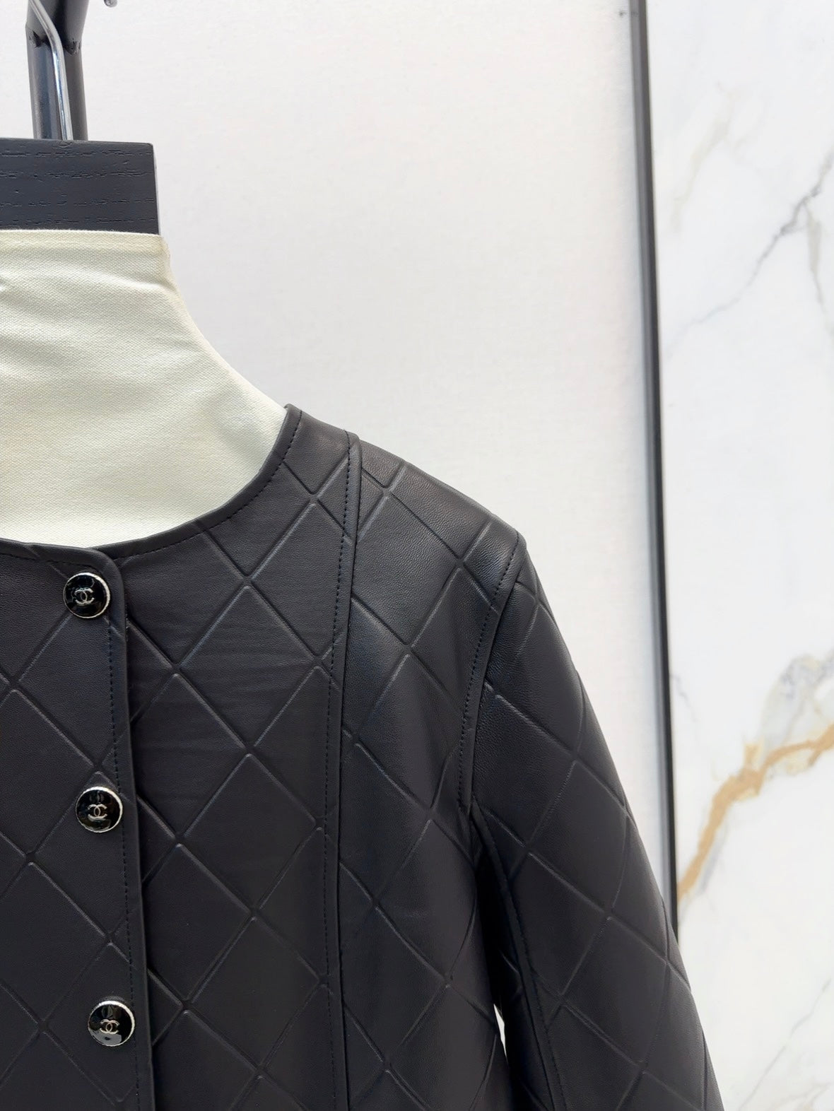 Chan 25ss genuine leather jacket