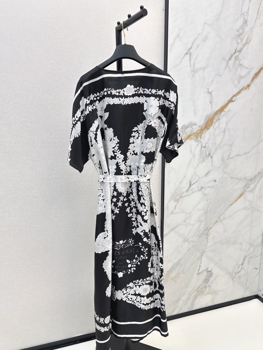 H 25ss Silk long dress