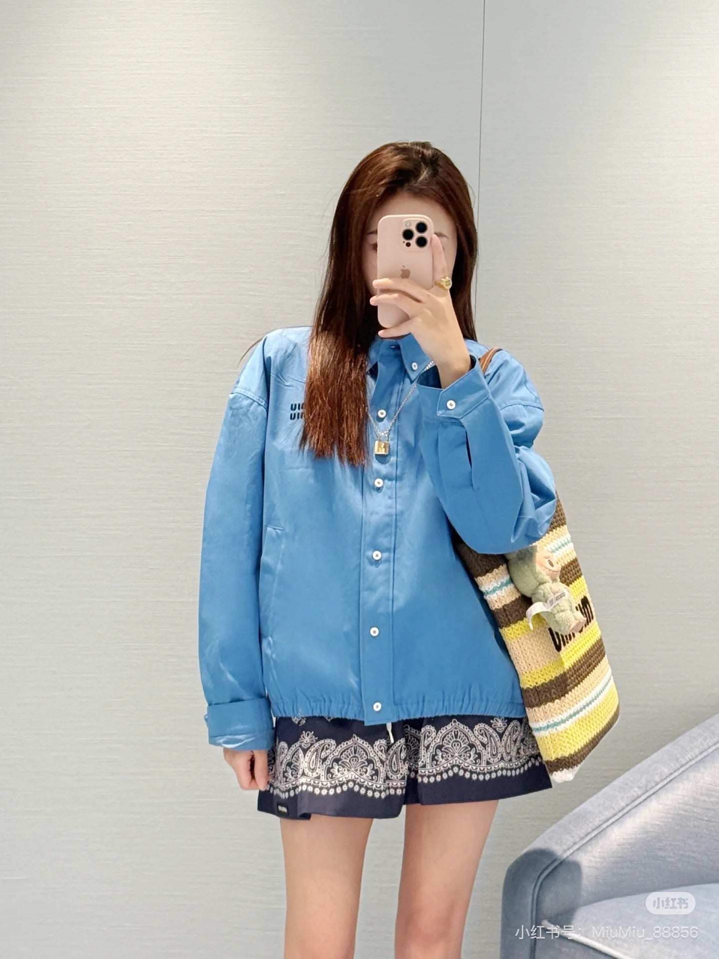 Miu 25ss embroidered jacket