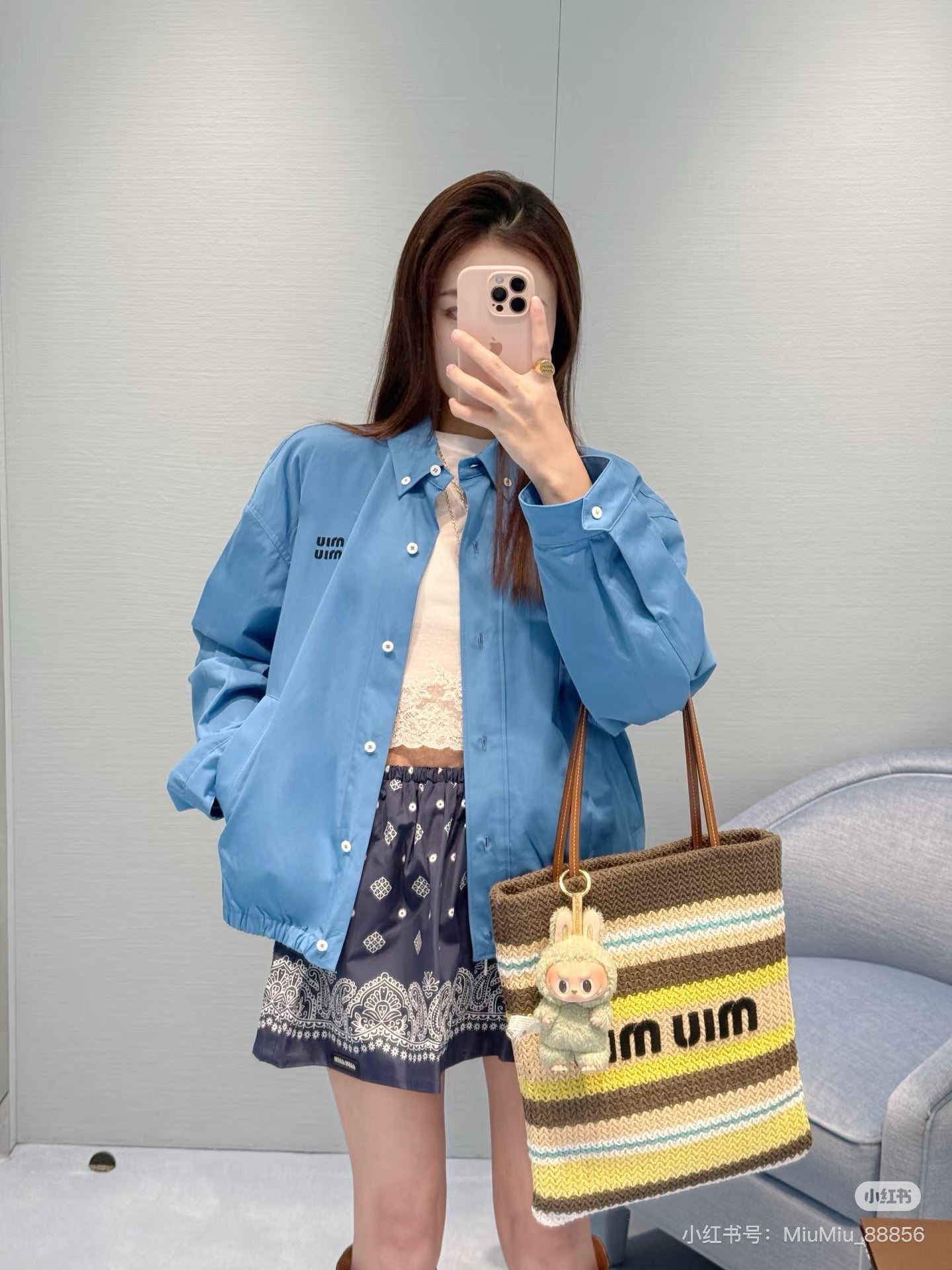 Miu 25ss embroidered jacket