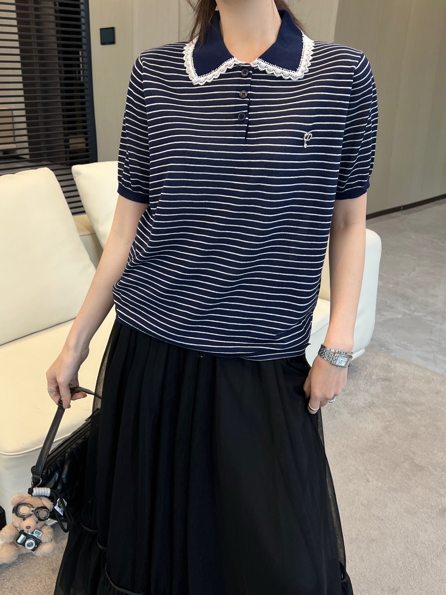 Dio 25ss knit polo shirt