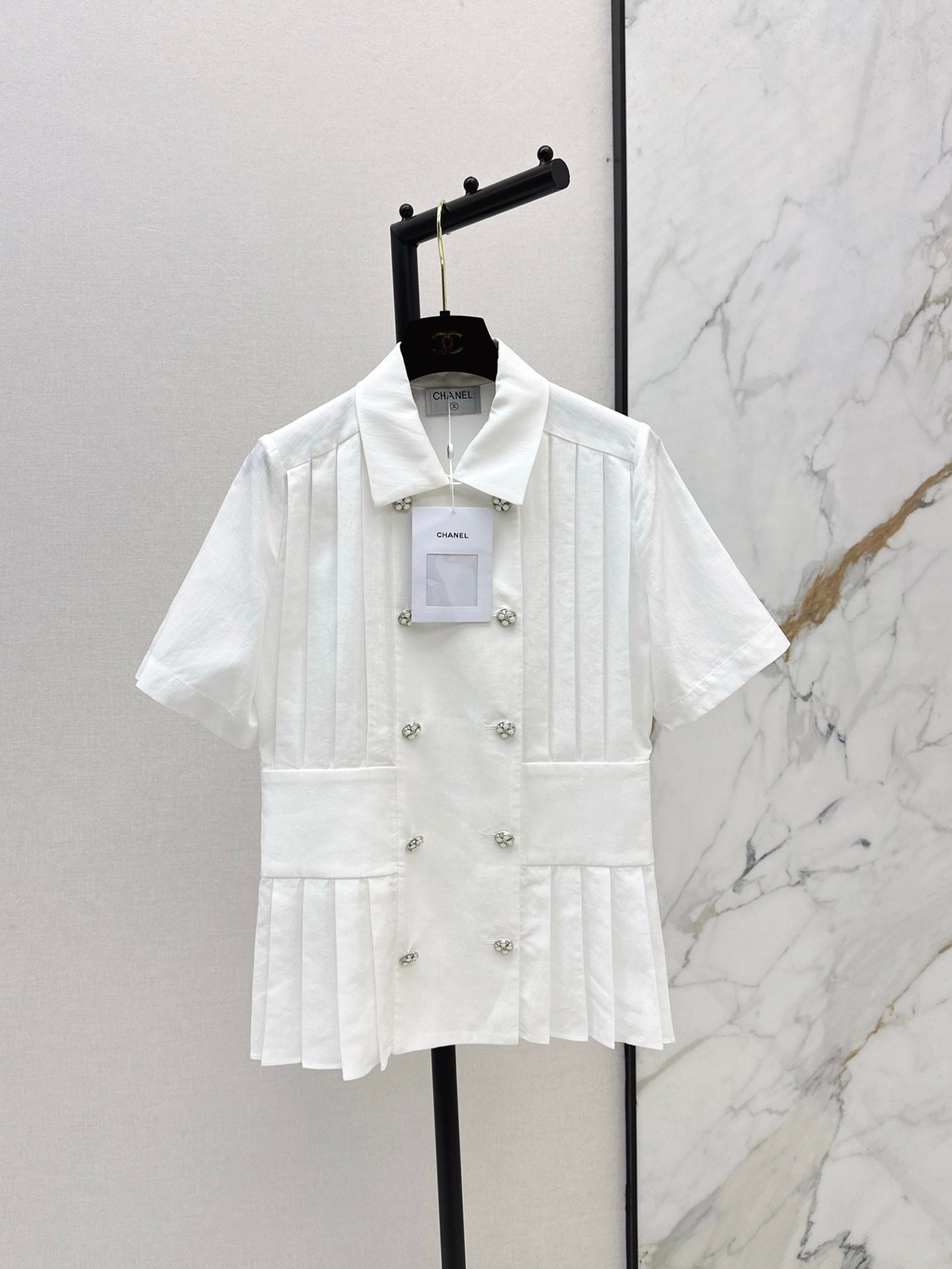 chan 25ss pleated shirt