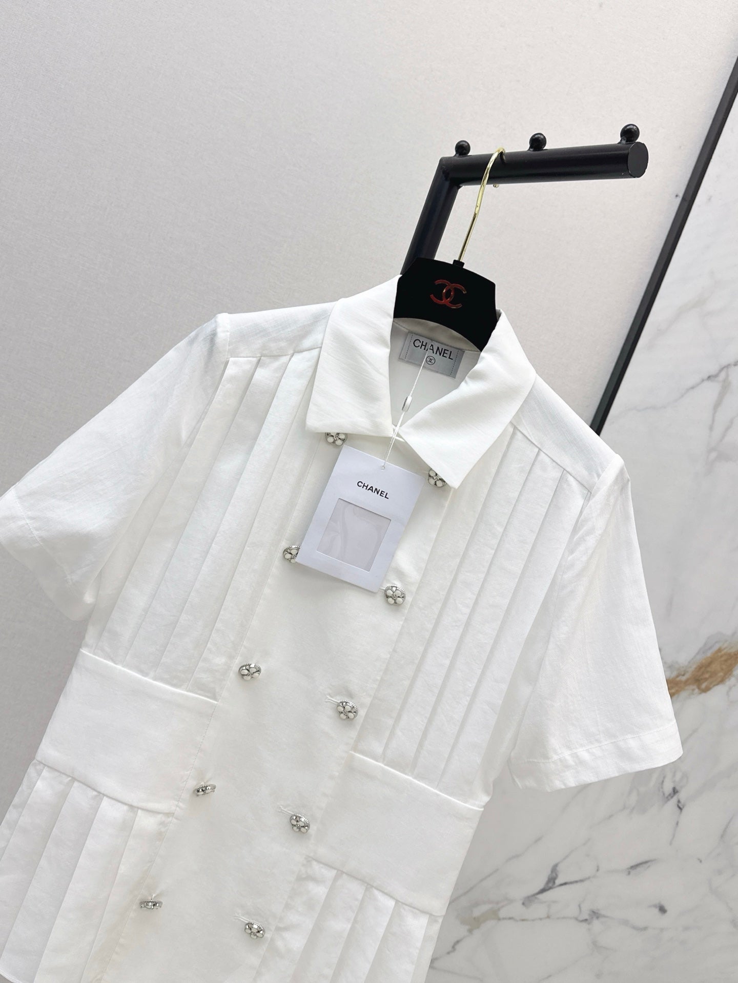 chan 25ss pleated shirt