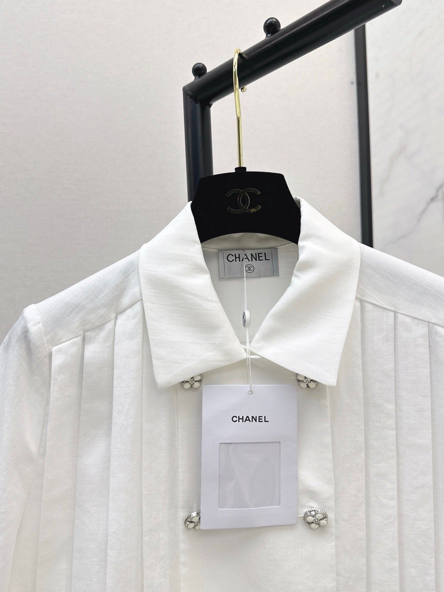chan 25ss pleated shirt
