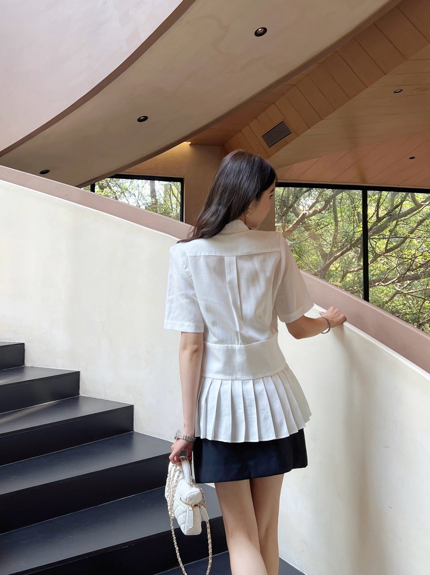 chan 25ss pleated shirt