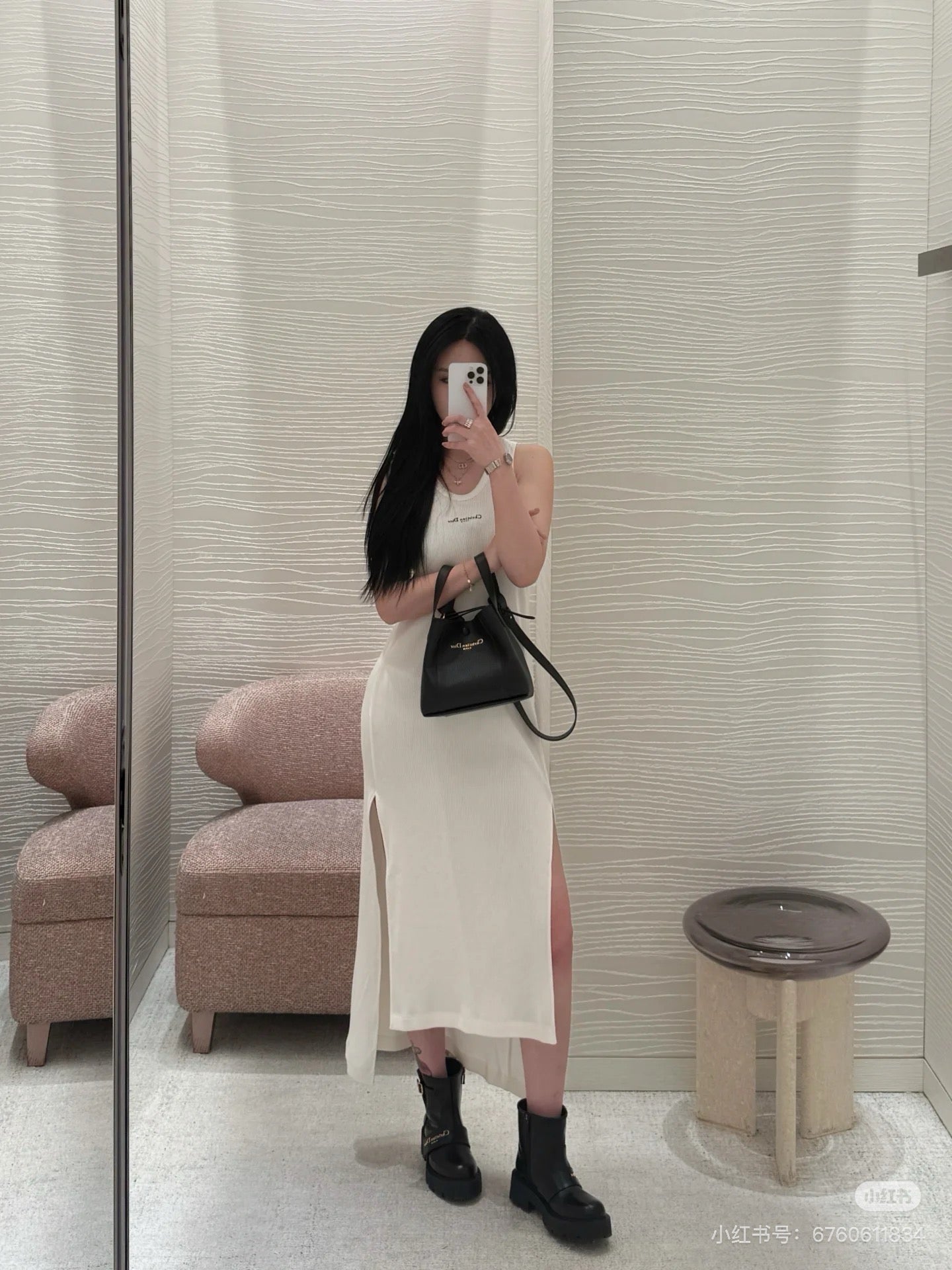 Dio 25ss knit slip dress