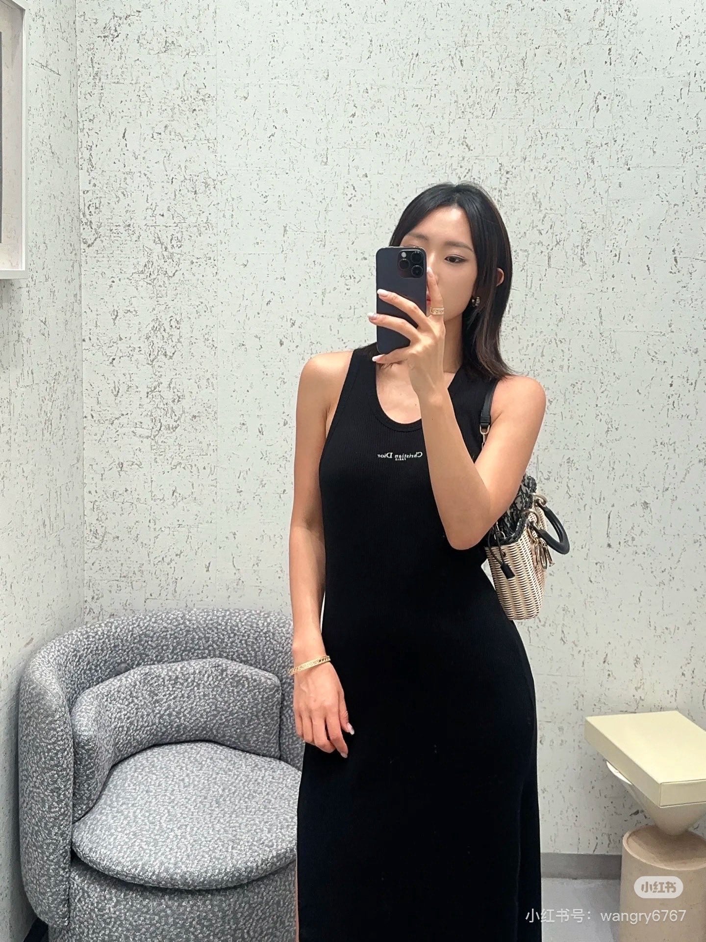 Dio 25ss knit slip dress