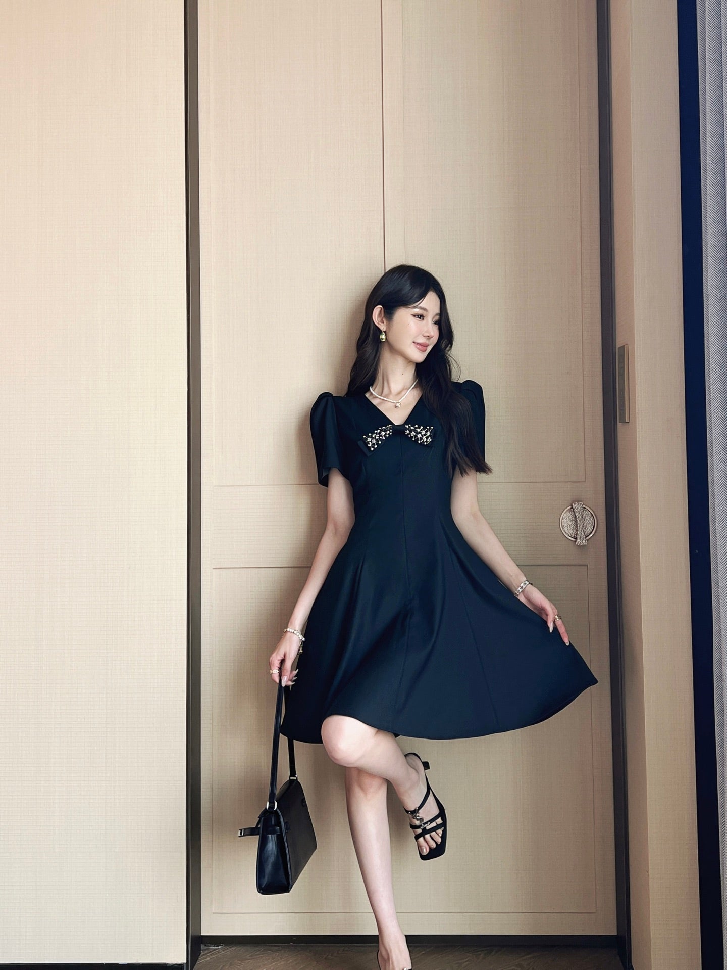 M 25ss rhinestone dress