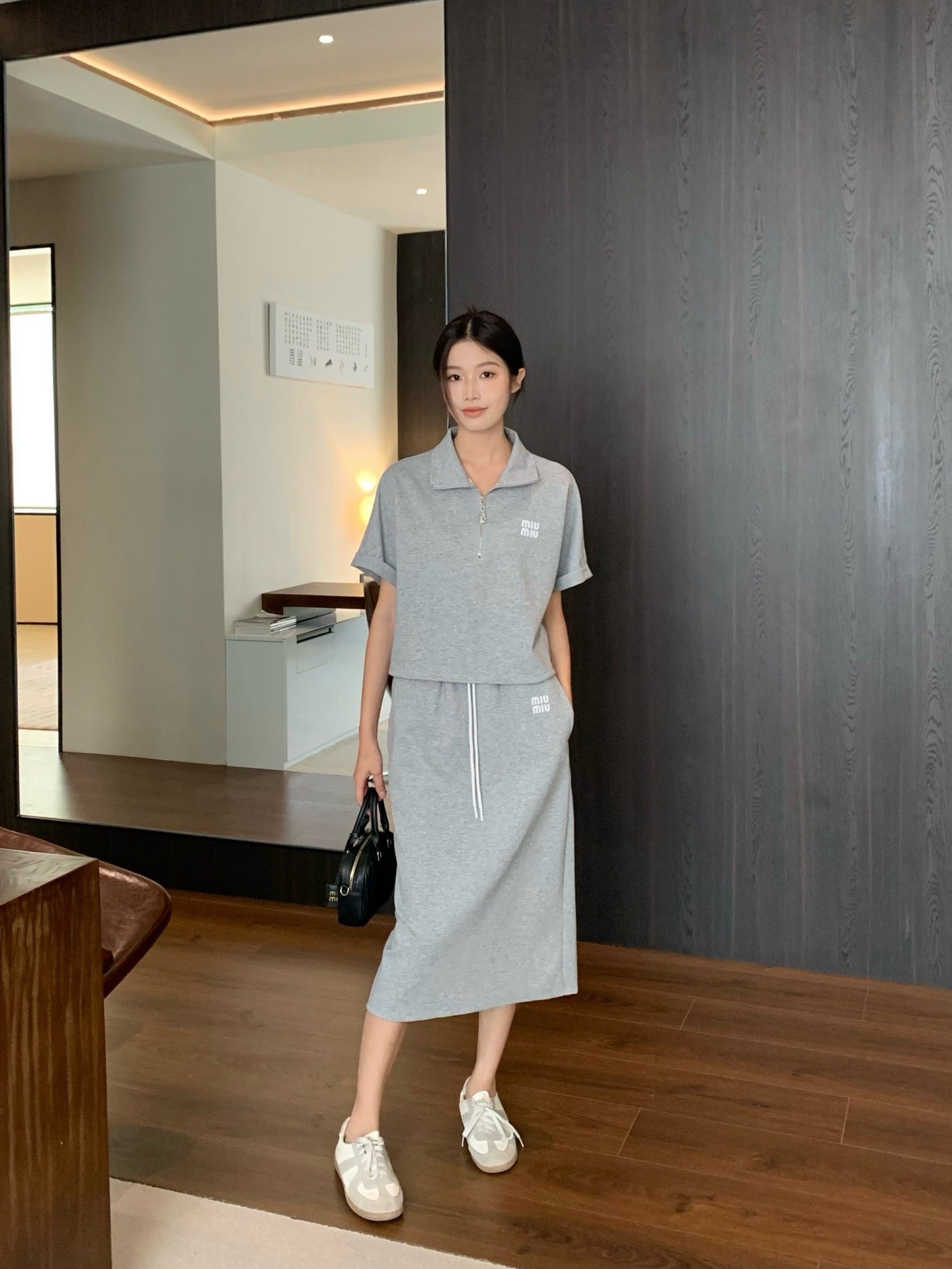 Miu 25ss skirt set