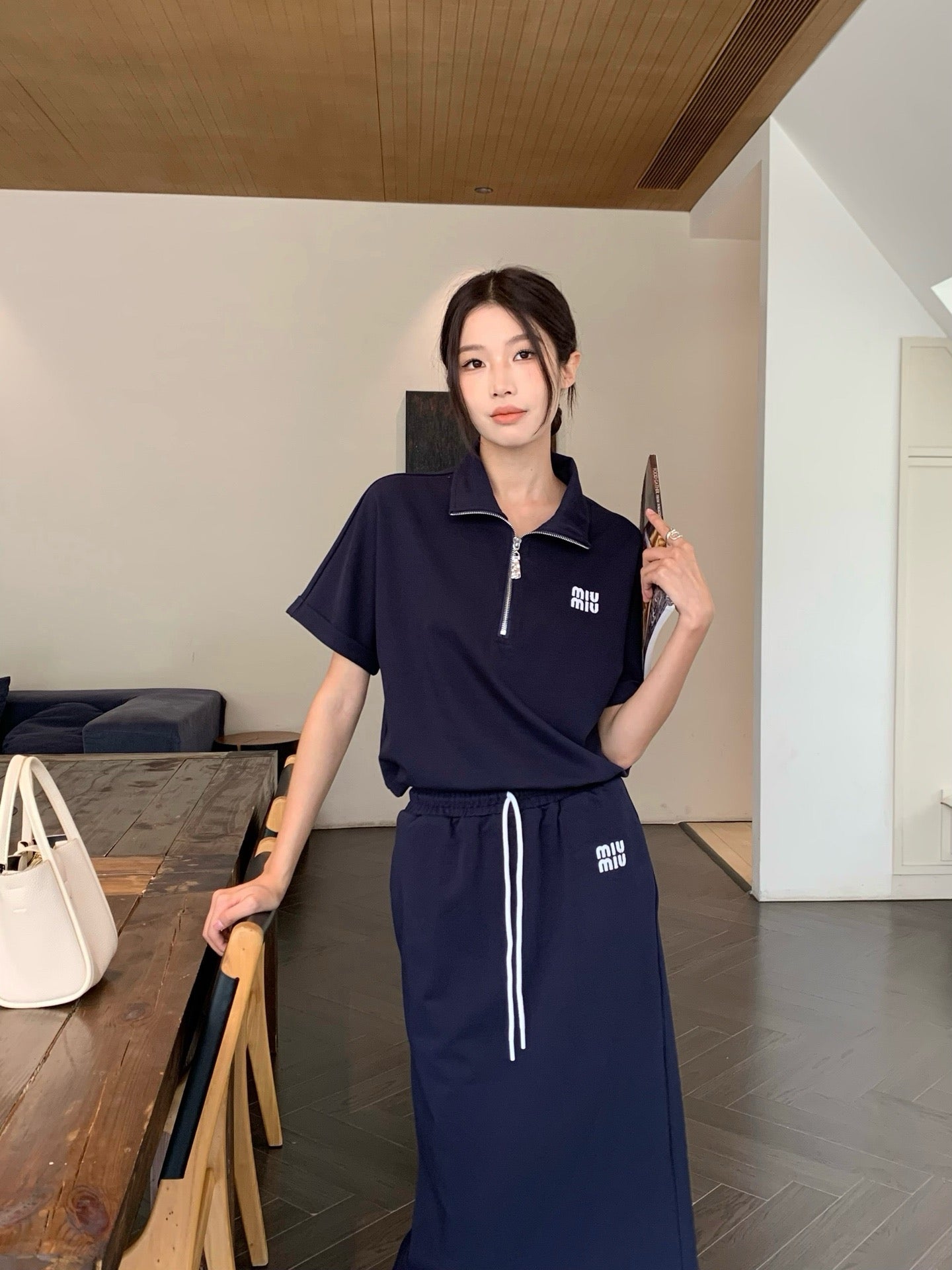 Miu 25ss skirt set