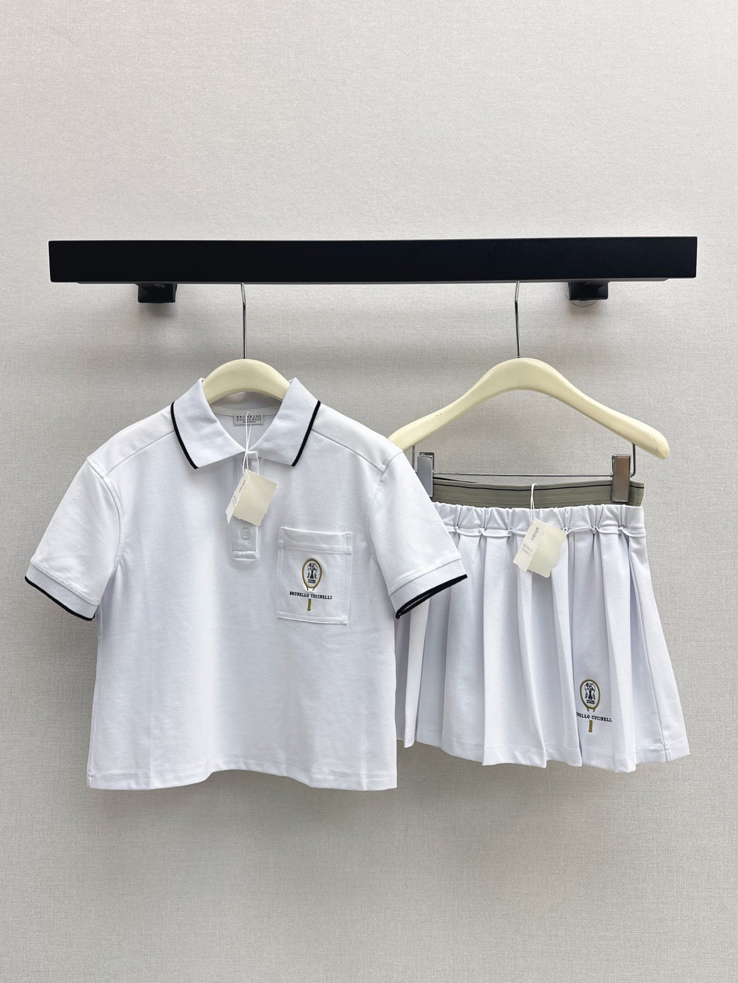 brunello 25ss polo skirt set