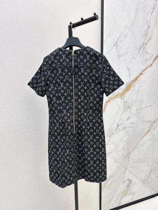 L 25ss monogram denim dress