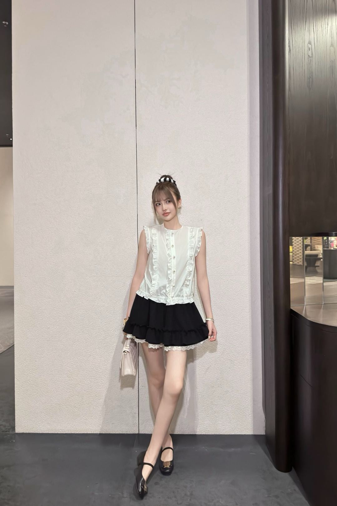 D 25ss ruffle vest