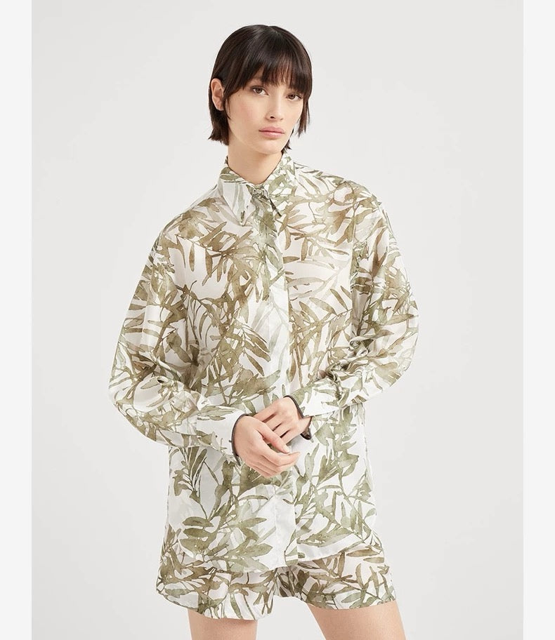 bru 25SS silk shirt