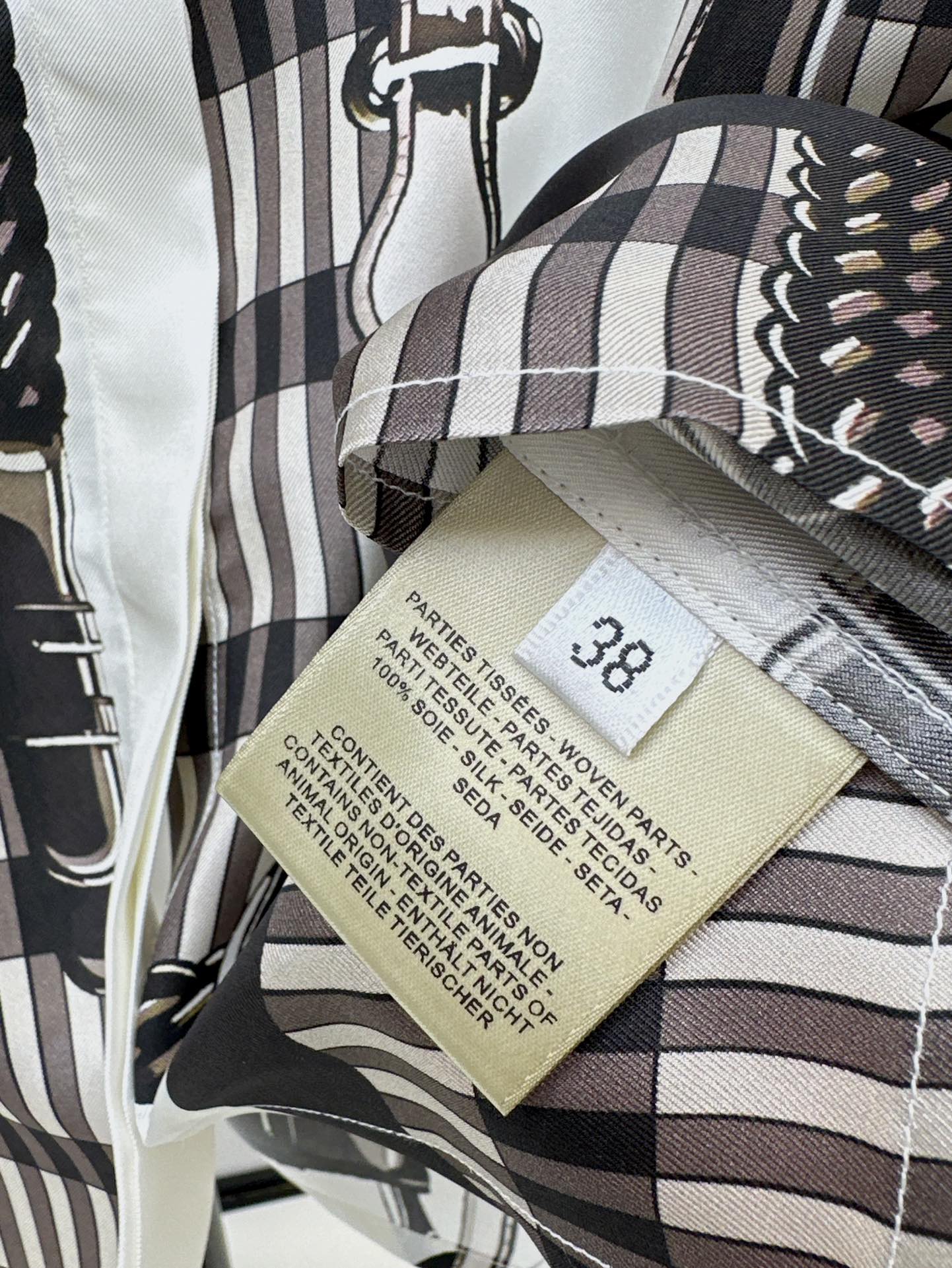 H 25ss silk buttons shirt