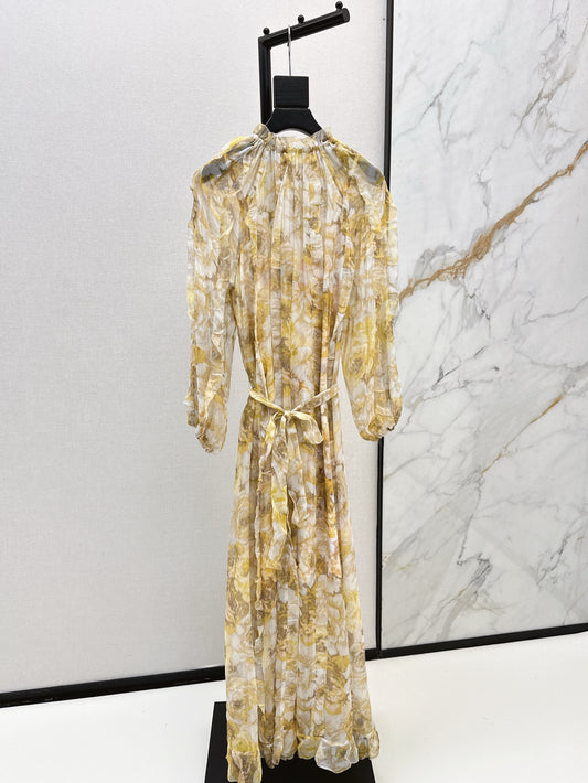 zimm 25ss Silk print dress