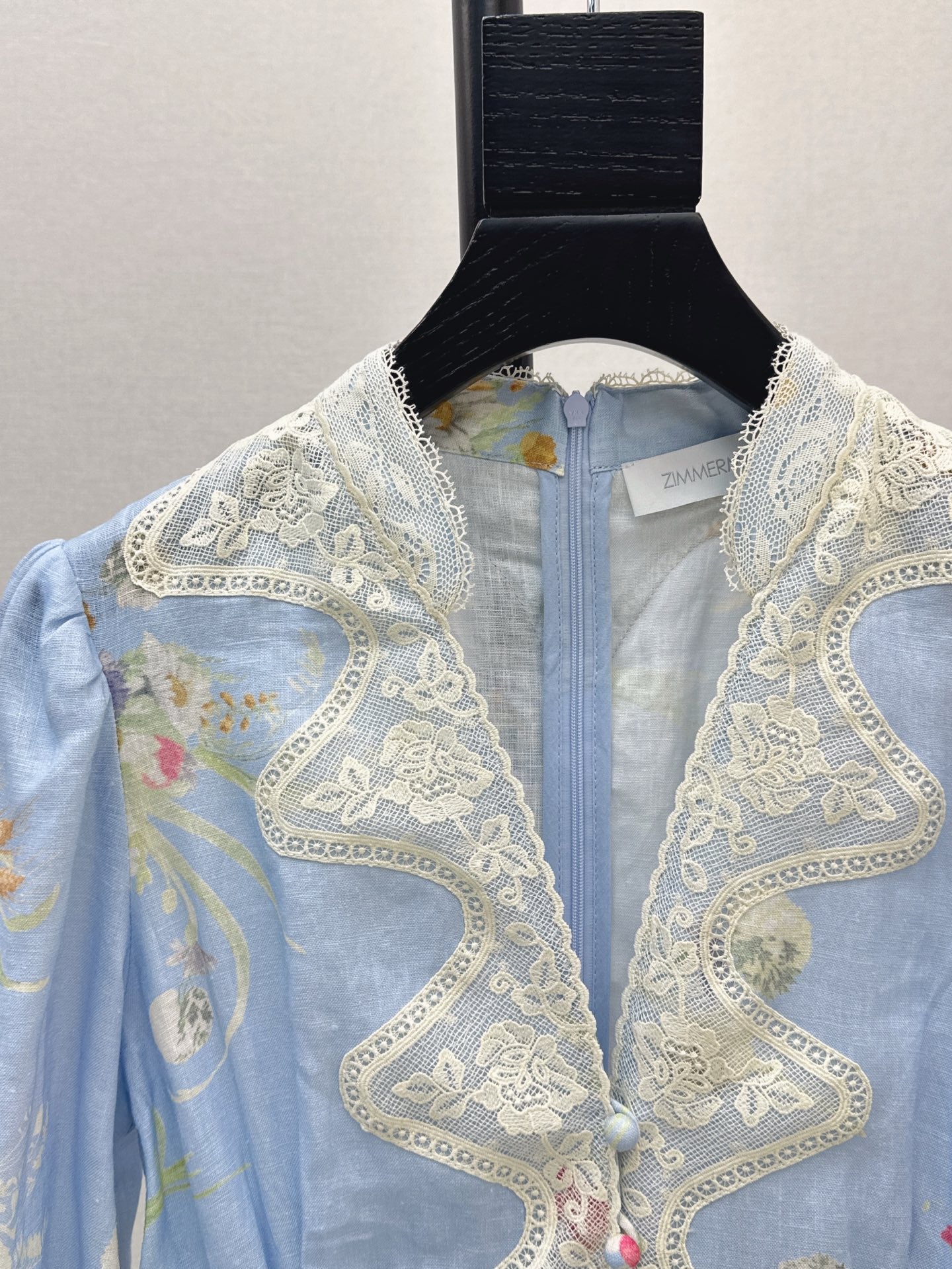 zimm 25ss linen lace dress