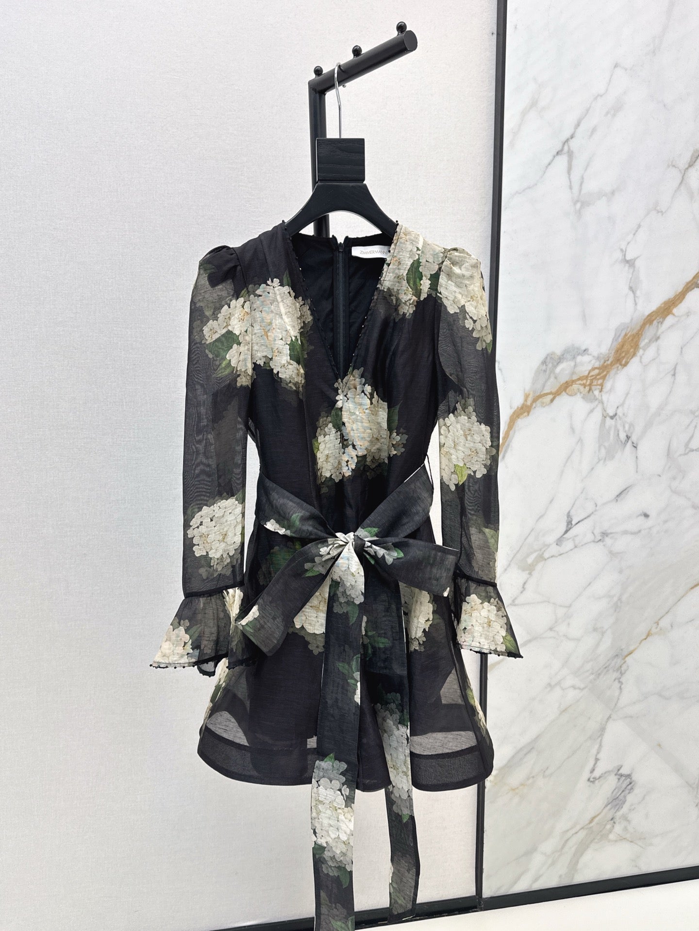 zimm 25ss print silk dress
