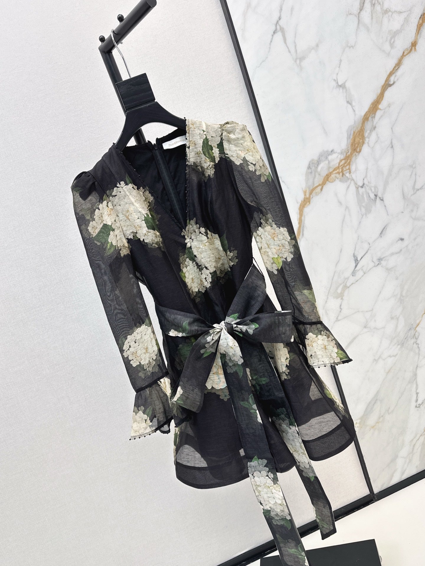 zimm 25ss print silk dress