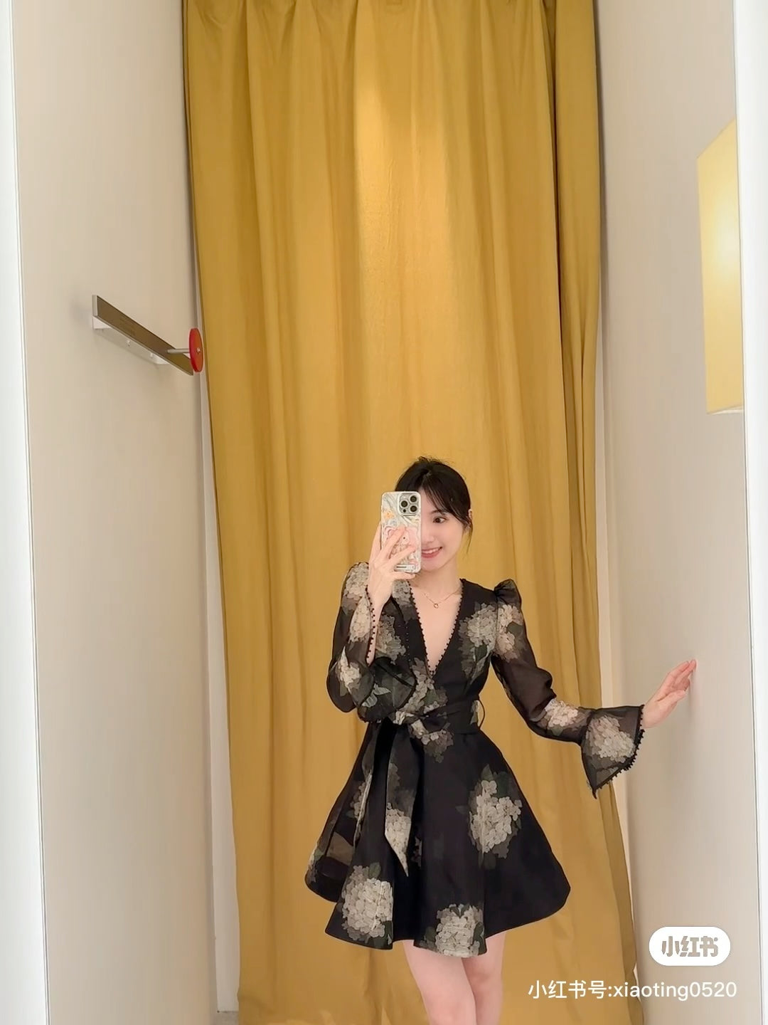 zimm 25ss print silk dress