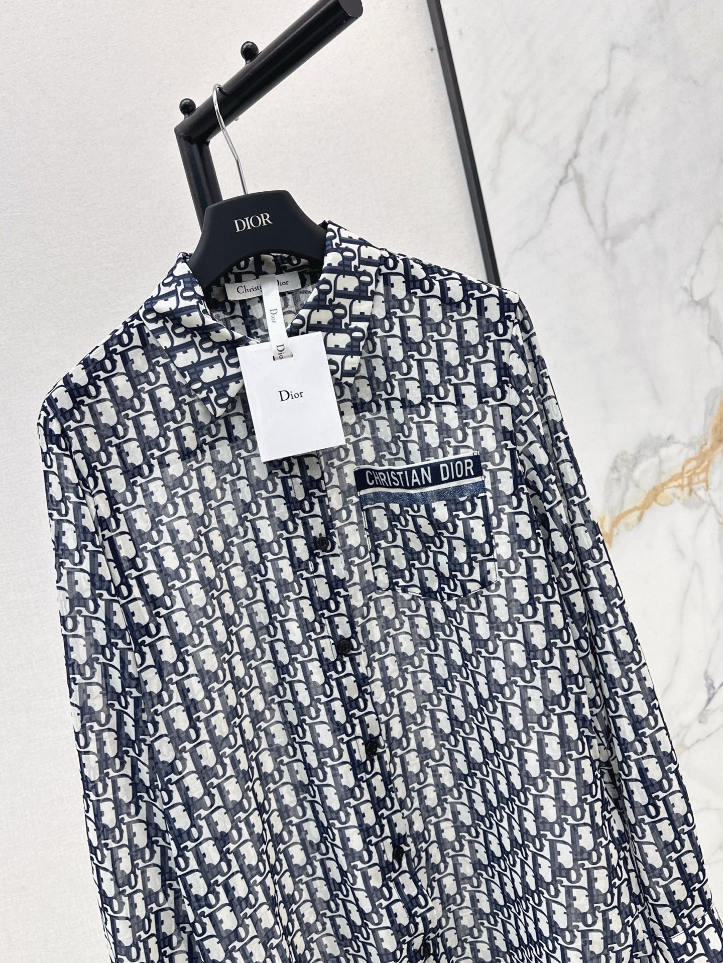 D 25ss print buttons shirt