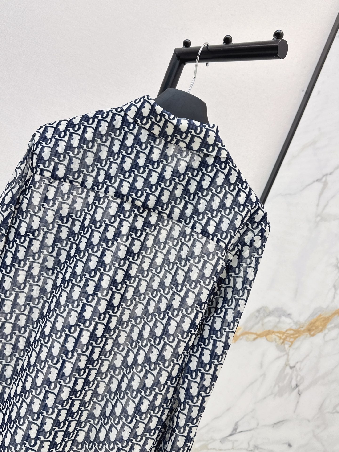 D 25ss print buttons shirt