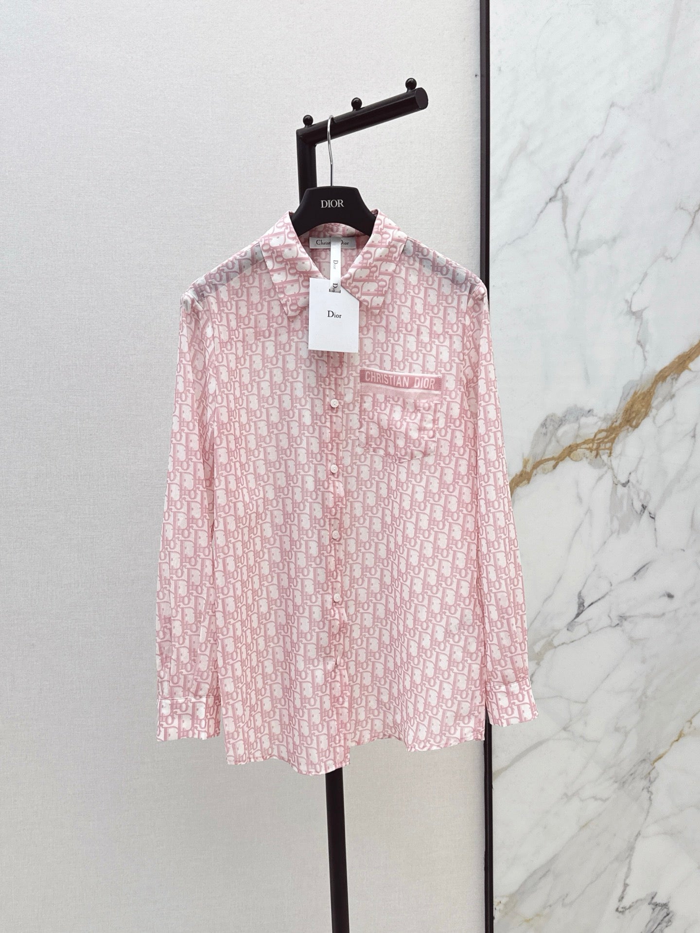 D 25ss print buttons shirt