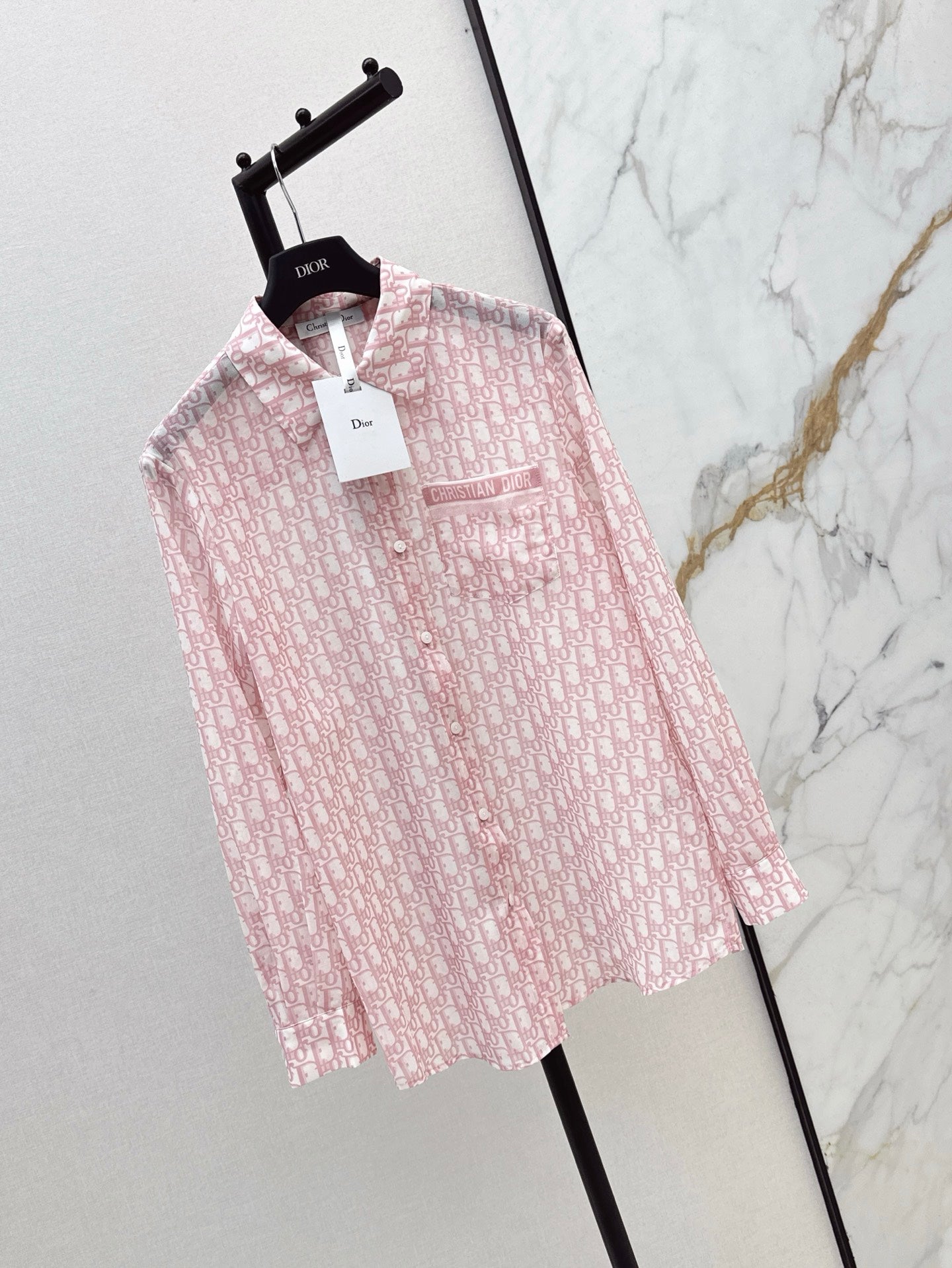 D 25ss print buttons shirt