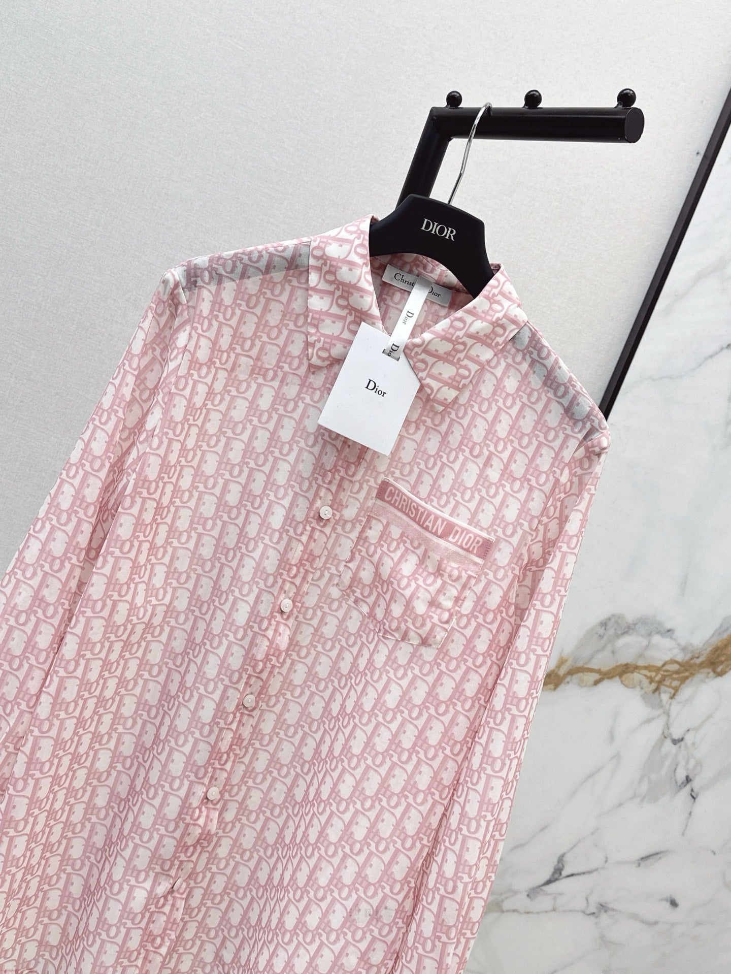 D 25ss print buttons shirt