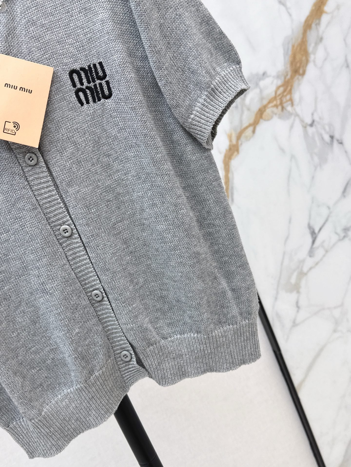 Miu 25ss beaded cardigan