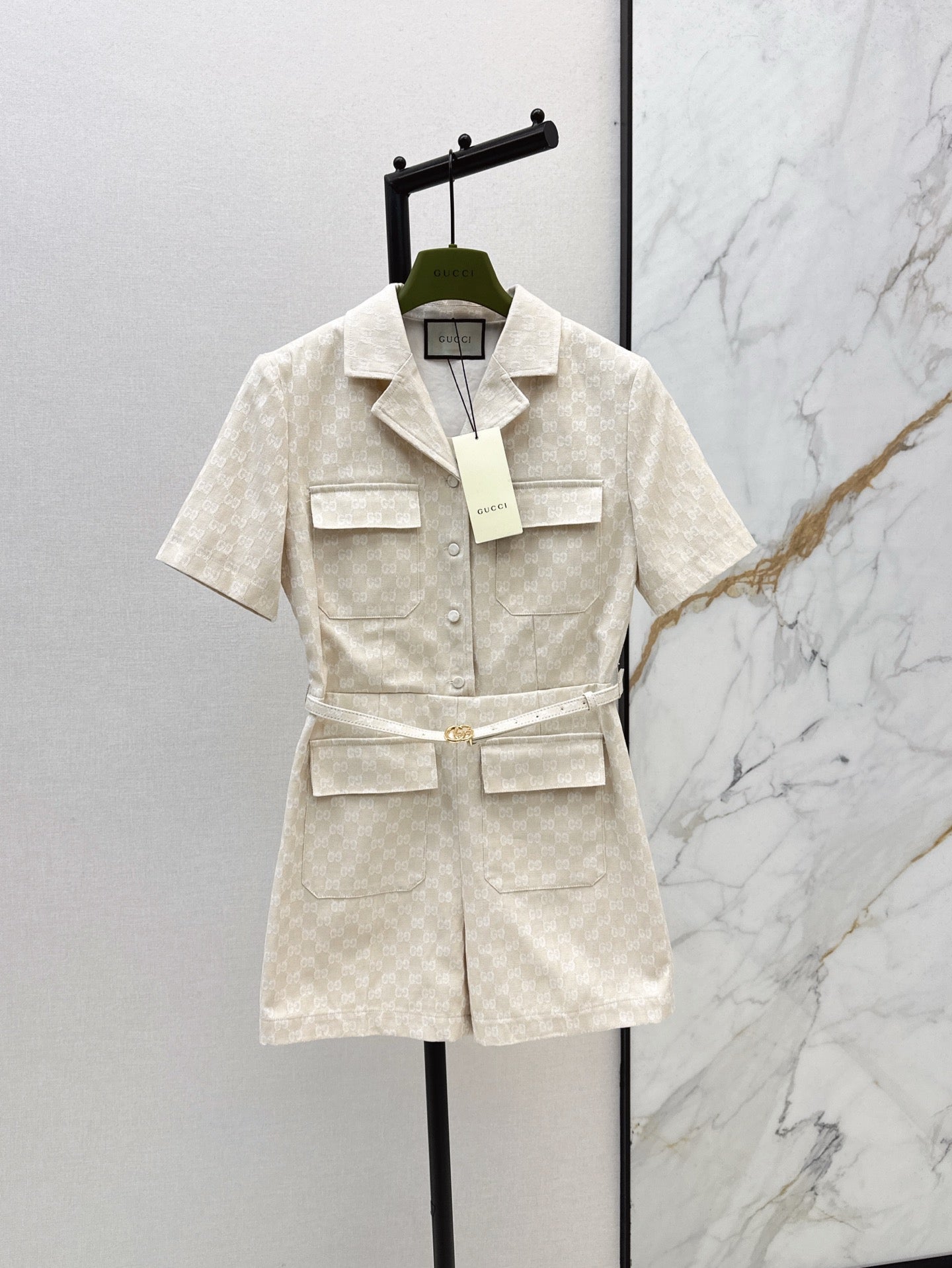 Gu 25ss jacquard jumpsuit
