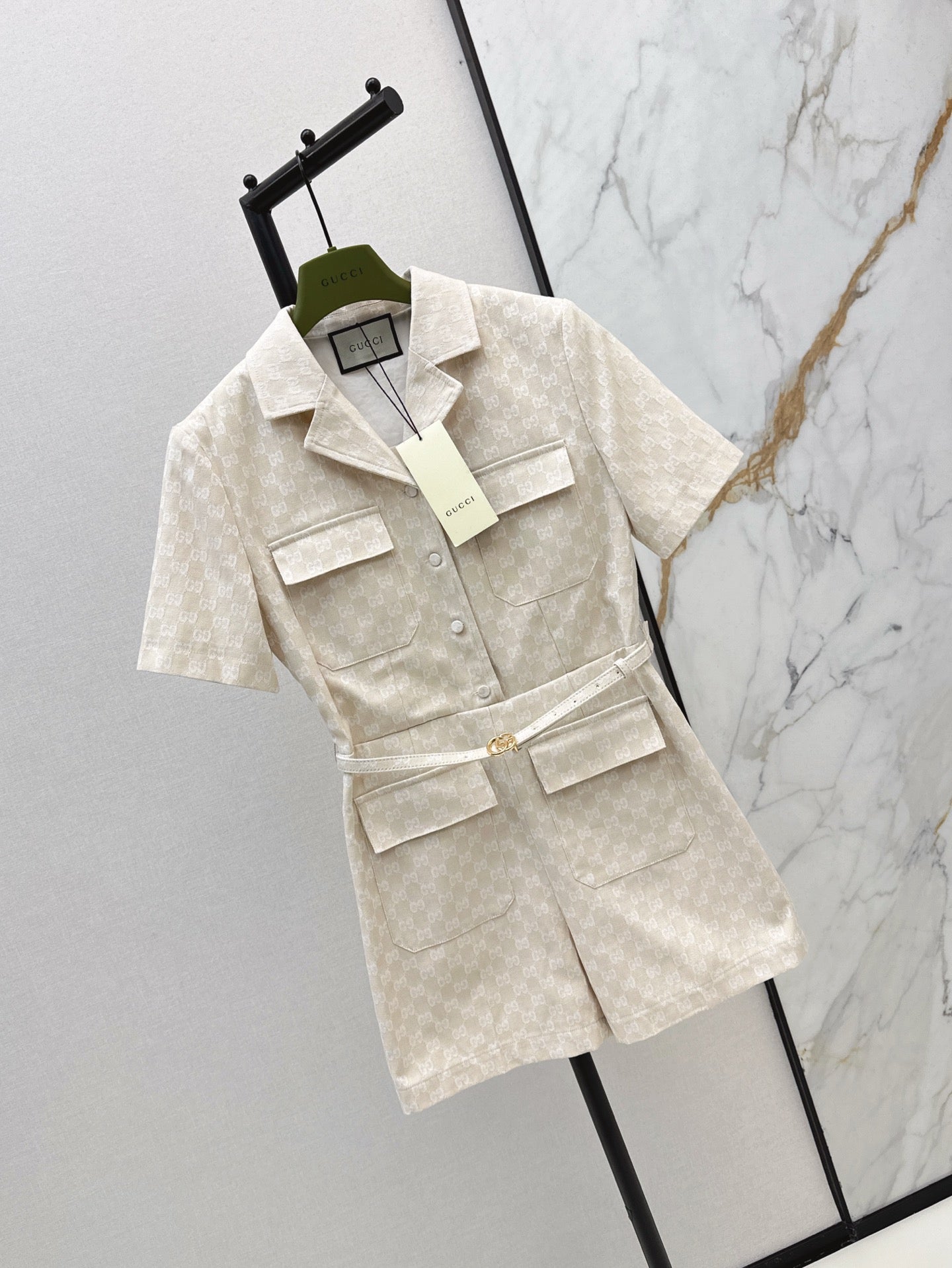 Gu 25ss jacquard jumpsuit