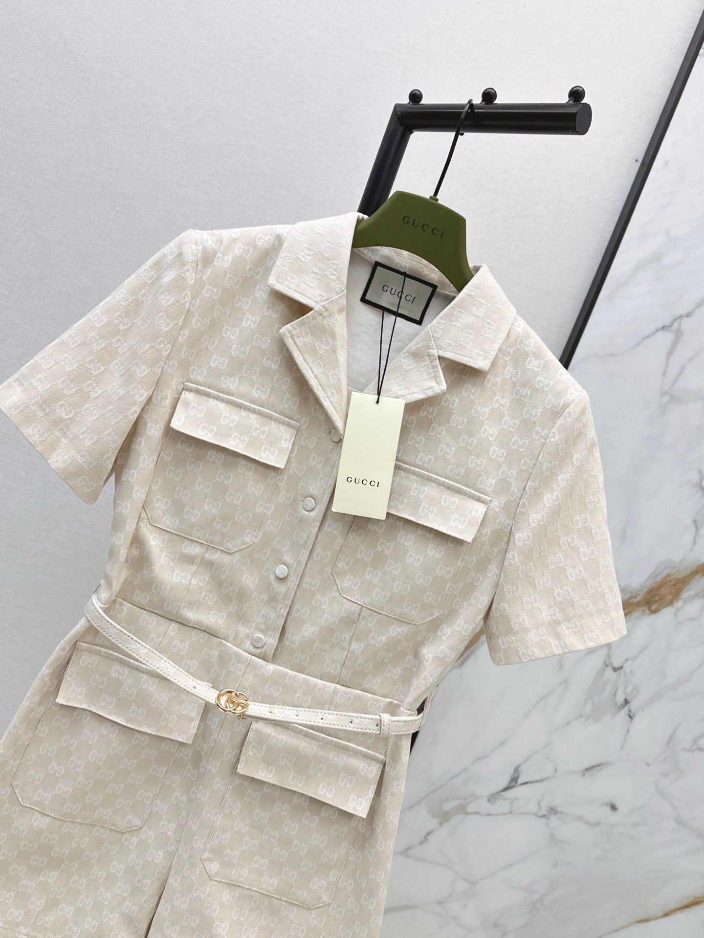 Gu 25ss jacquard jumpsuit