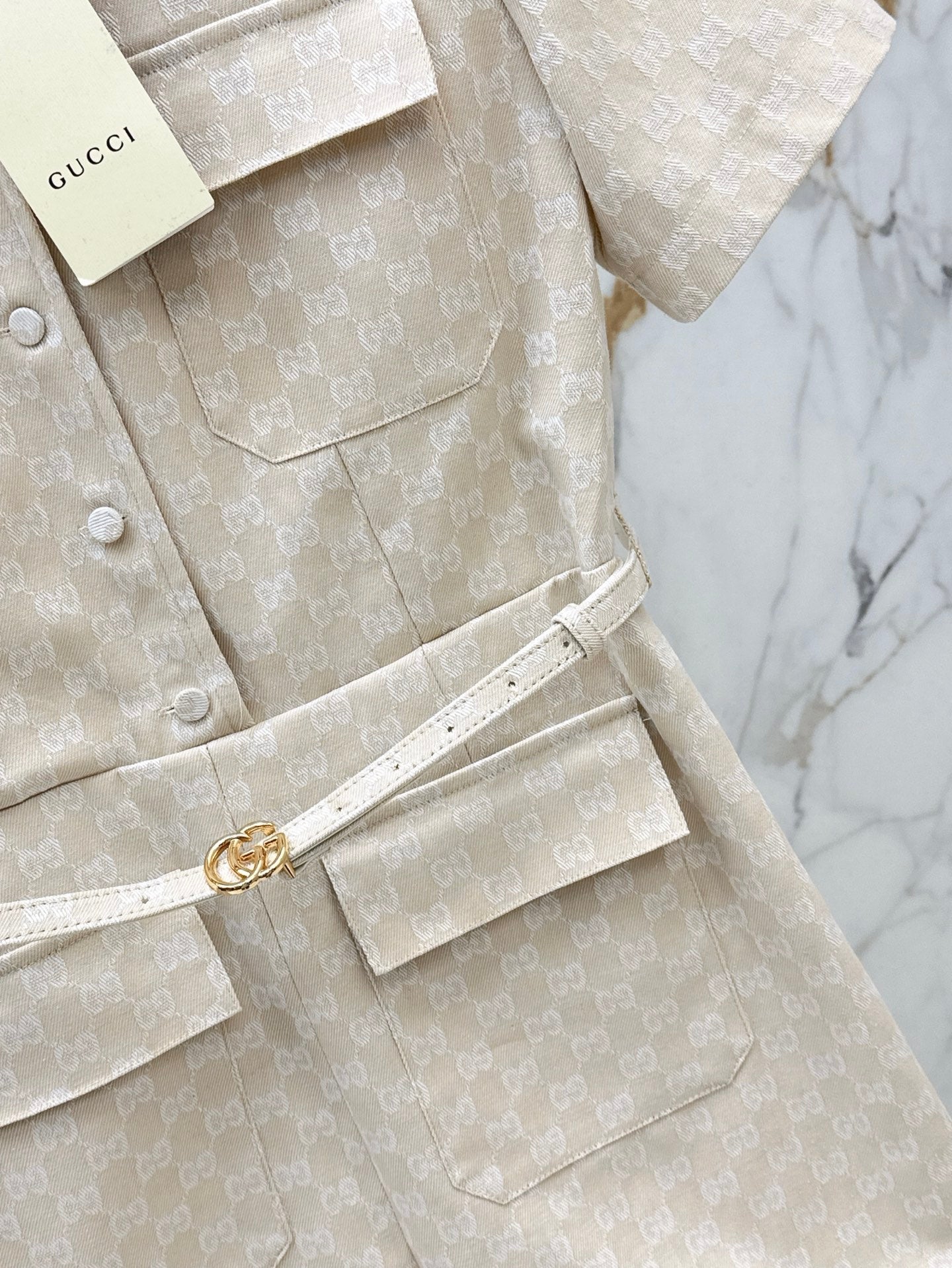 Gu 25ss jacquard jumpsuit